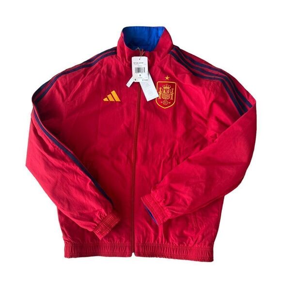 Adidas Spain 2022 World Cup Anthem Reversible Jacket HE8920 Men's S - Picture 1 of 9